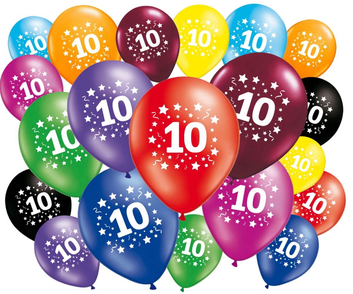 Ballons anniversaire 10 ans - Article de fête